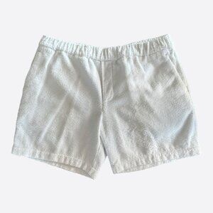Prada White & Black Logo Towel Shorts